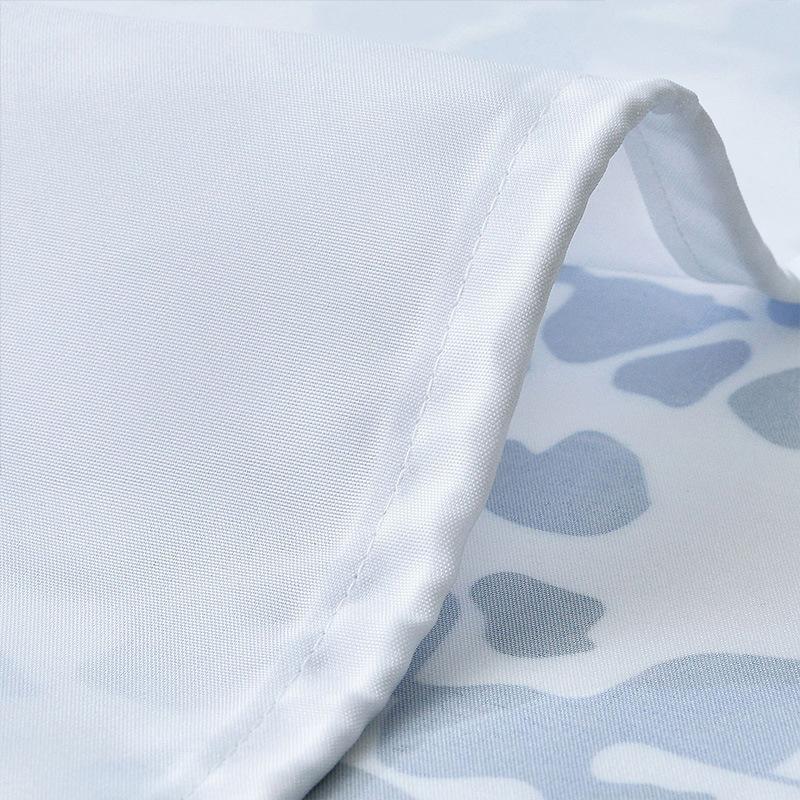 Shower Curtain Floral Print Polyester Fabric White Bathroom Curtain Farmhouse Waterproof Mildew Proof With Hooks 200Cm Classic