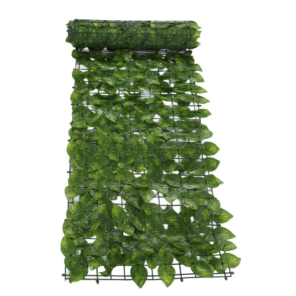 Faux Leaf Hedge Simulation Prevent Leaves Falling Off Decorative Artificial Fence Screen for Balcony Courtyard Color