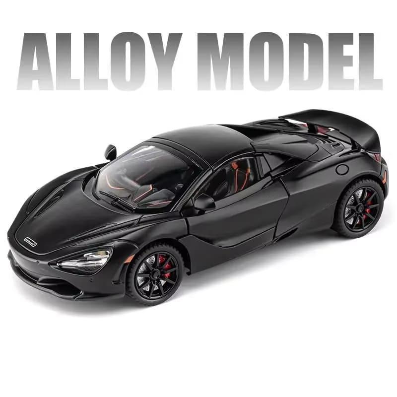 1:24 McLaren 720S Legeringsracerbilmodell Støpt metall Sportsbilmodell Simulering Lyd og lys Samleobjekter Barneleker Guttegave