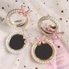 Pearl Mirror Bowknot Royal Crown Suport telefon drăguț Inel pentru Iphone Universal Android Suport telefon pliabil pentru doamnă, femei, fată
