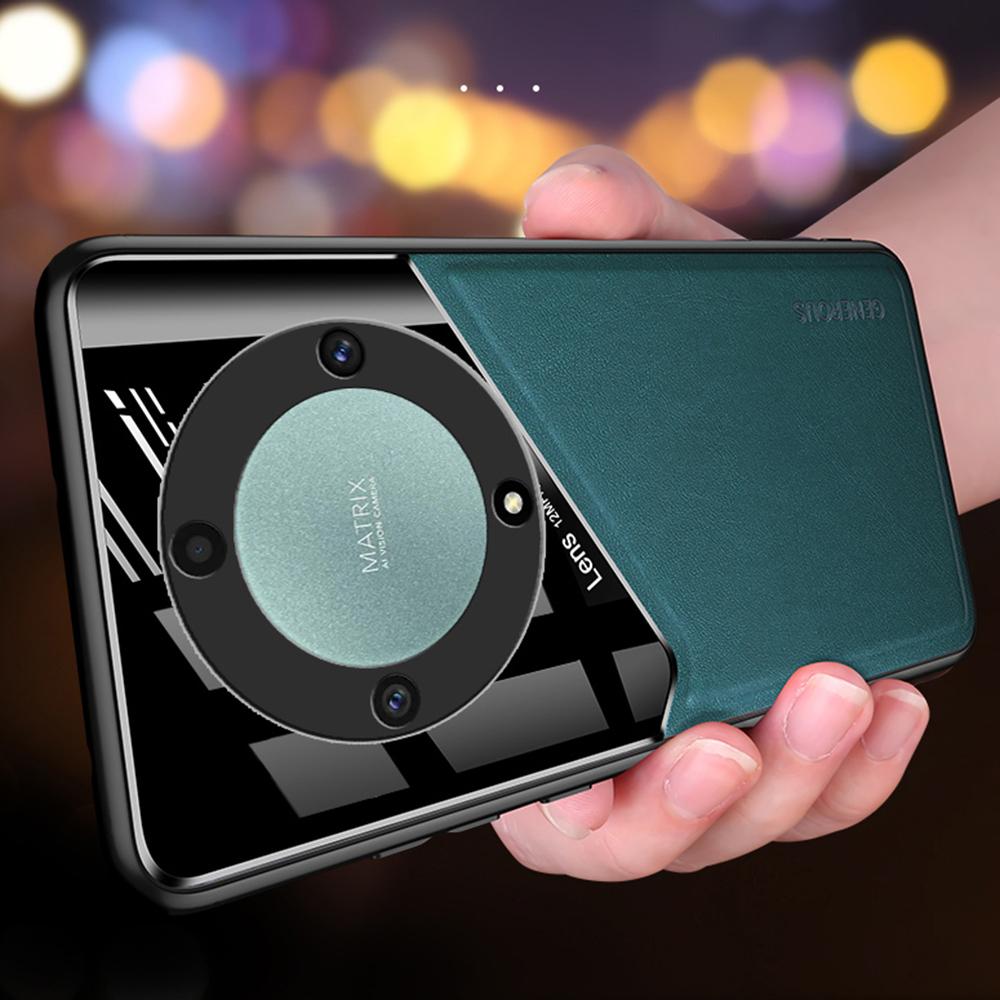 TPU+PC+PU Leather Phone Cover for Honor X9a 5G Slim Phone Case Support Magnetic Car Mount