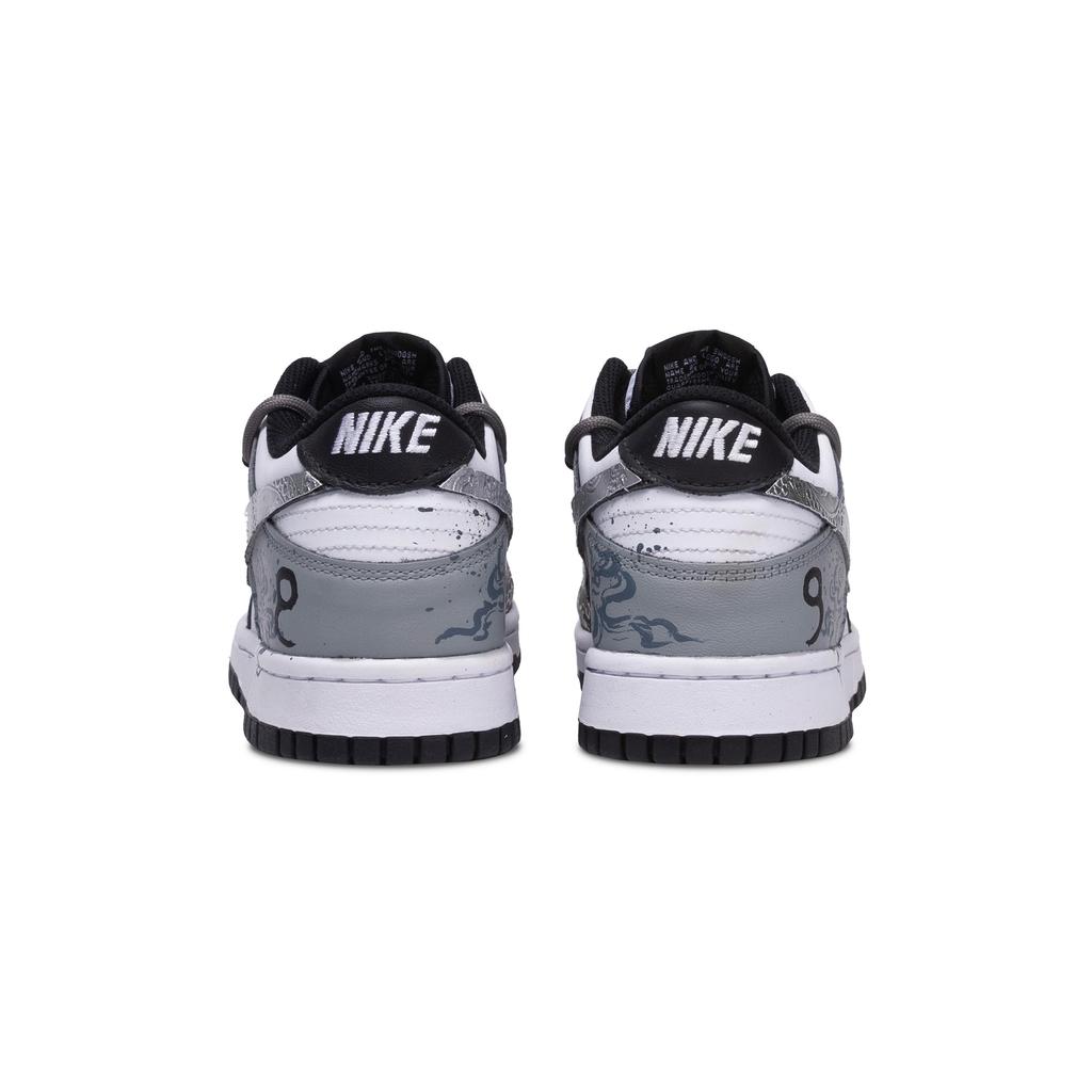 Nike Dunk Cushioning, Wear Resistant Low top Skateboard Shoes Men's Black White DD1391-100(Team152-)
