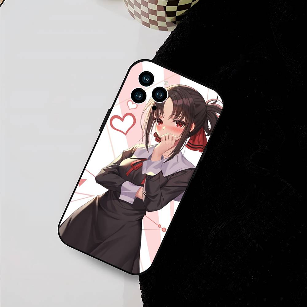 Shinomiya Kaguya Anime Kaguya-sama Love Is War Phone Case For IPhone 17 Air 16 15 14 13 Pro Max 11 12 Black Silicone Cover