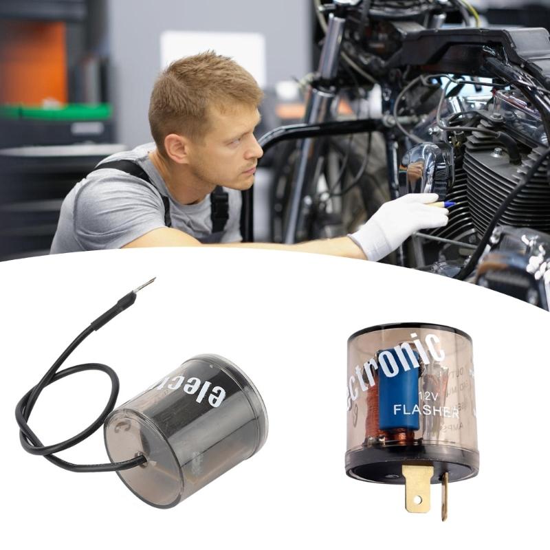 Weatherproof Motorcycle Flashing Indicator Safety Light Clear Housing Impact Resistant Design Quick Snap On Mounting