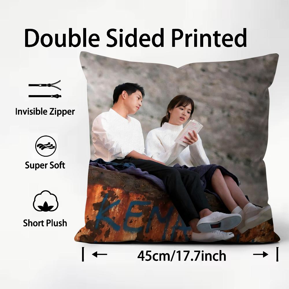 TV series D-Descendants of the SunS Cushion Cover Comfortable Reversible Pillow Cover Ideal for Car Sofa Bedroom & Beyond