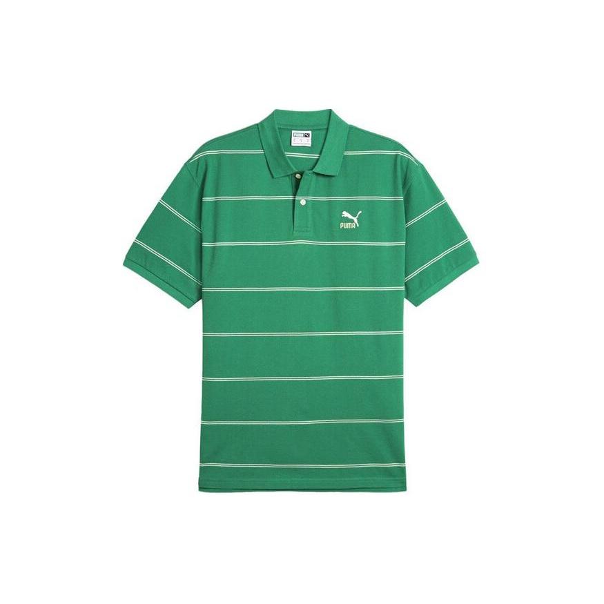 PUMA TEAM Polo Shirt  Green White  Men s 627122-86 S