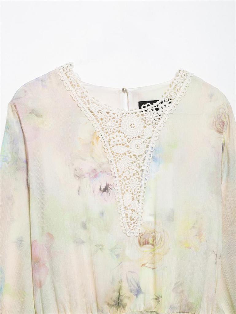 TAOP&ZA Summer Women's Elegant Print Tie Irregular Dress