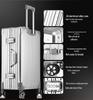 Aluminum-Magnesium Alloy Suitcase with Aluminum Frame, Universal Wheels, Combination Lock - 24" Carry-On for Students & Men's Business Travel.
