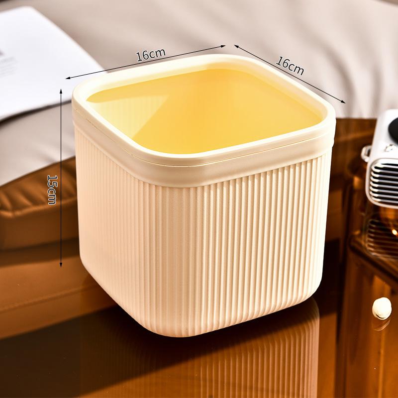 Mini Desktop Trash Can with Pop-Up Lid for Office and Home