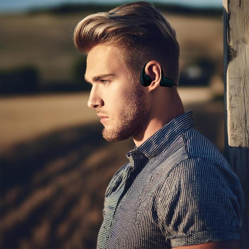 Open Ear Sport Bone Conductions Headphones IPX4 Waterproof For Cycling Running Skiing 8H Playtimes Stable