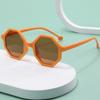 Striped Polygon Frame Kids Sunglasses Outdoor Boys Girls Sun Protection Uv400 Sun Glasses Baby Summer Travel Goggle Shades