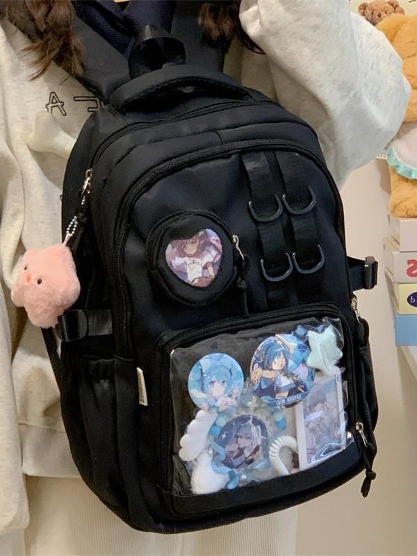 College Style Transparent Backpack With Nylon For School And College Students