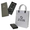 JIOS Men's Automatic Watch, Made in Japan, Genuine Leather Strap, Sapphire Crystal (Black with Blue Hands and Black Crocodile Embossed Strap)