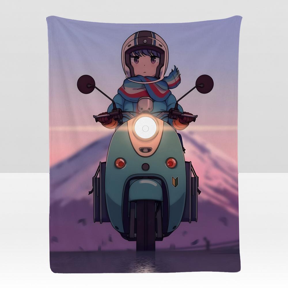 Anime LBack CCamp Throw Soft Flannel Blanket for Bed Bedroom Sofa Picnic Throw Skinfriendly Breathable Gift Cover