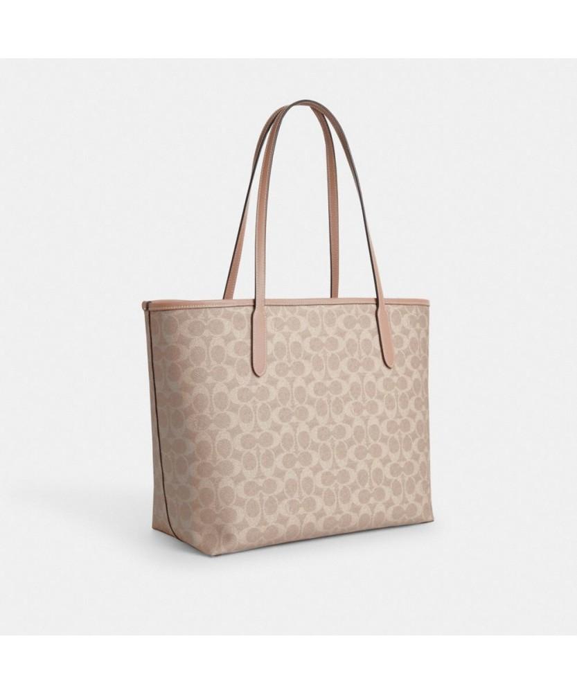 Coach City Tote Bag In Signature Canvas Cv976 Svpwh