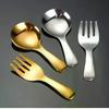 Stainless Steel Tableware Set Spoon Fork 2Pc Portable With Box Outdoor Camping Cutlery Lunch Hiking Camp Cooking Travel Flatware
