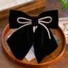 Velvet Big Bow Hairpin For Woman Girls Vintage Elegant Hairpins Head Half-Tie Headdress Exquisite Hair Accessories Gifts