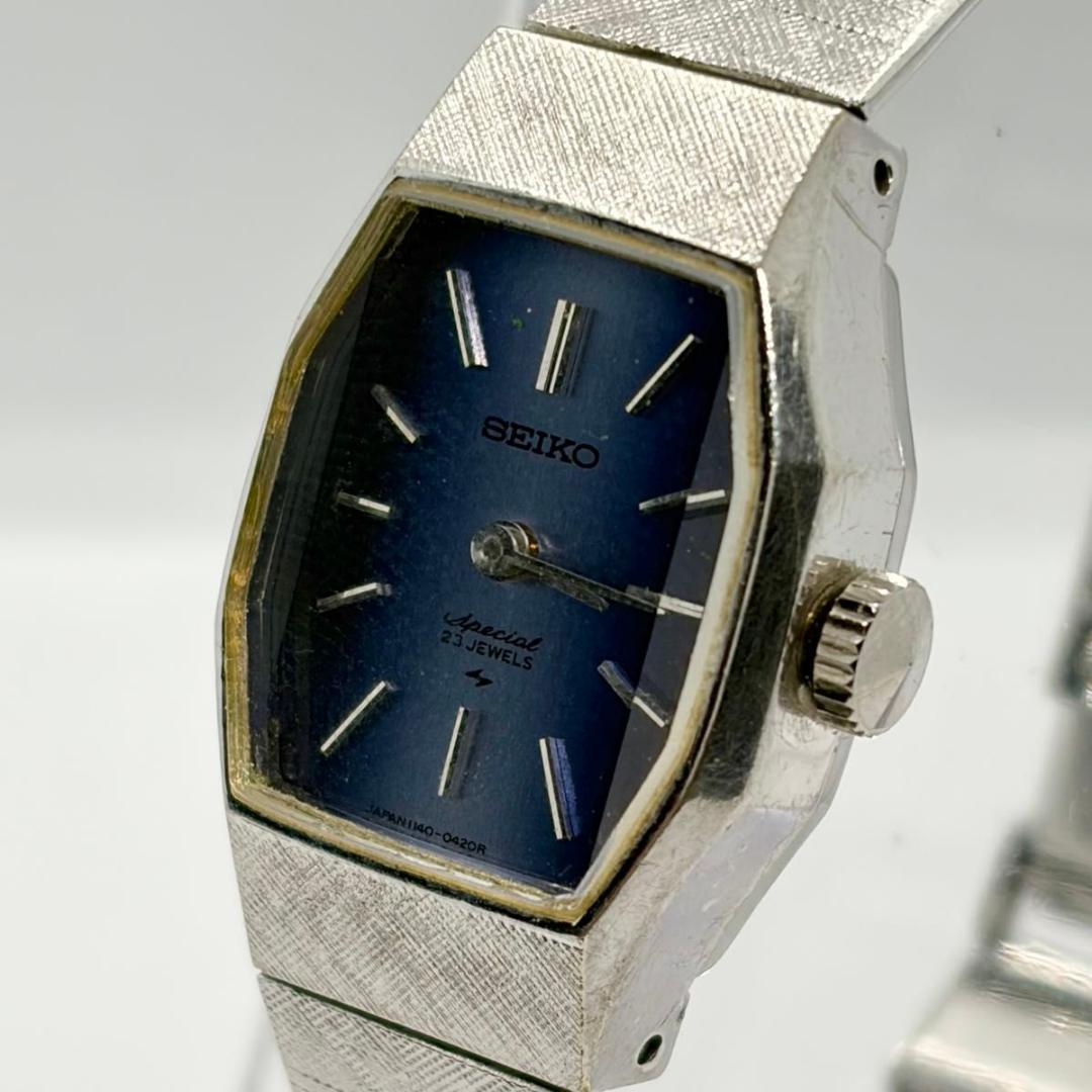 Used Seiko 1140-3150 ladies watch manual winding operation