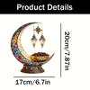 2d Moon Ornament Lightweight Acrylic Moon Decoration Hollowed-Out Moon Decor Exquisite Bohemian Decorated Stand For Shelf Dining