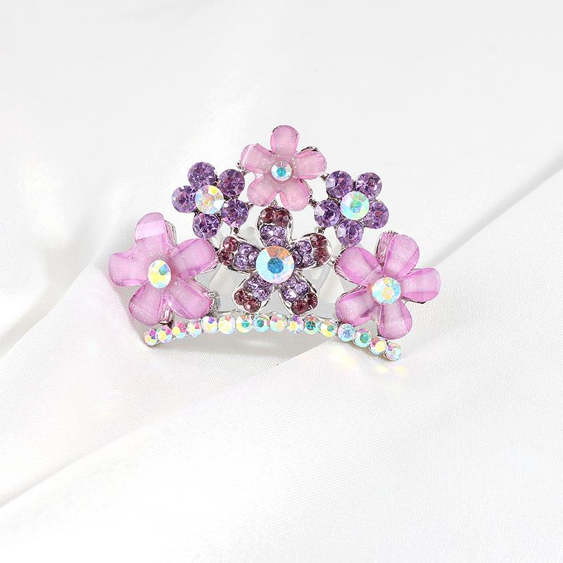 Children'S Hair Accessories Princess Crown Crystal Diamond Hairpin Fashion Hair Comb Comb Performance Princess Crown