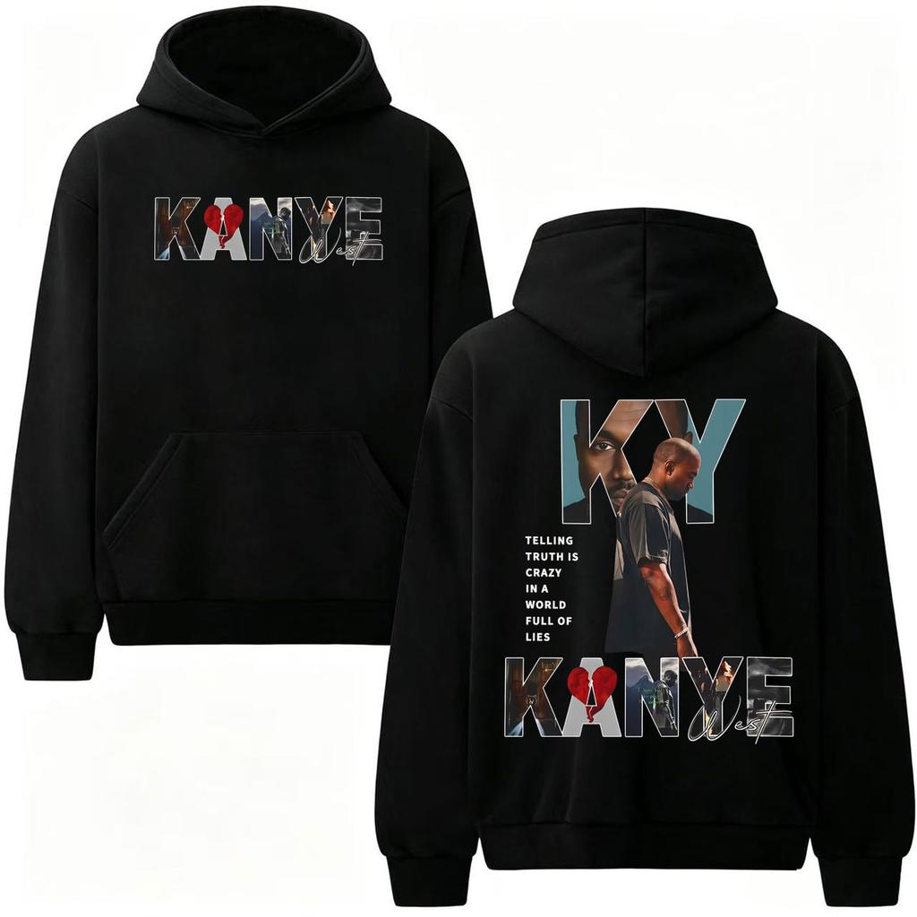 Kanye West Rapper Album Tour Cover Hanorace Bărbați Femei Stil Modă Bluze Sport Fleece Casual Mânecă Lungă Pulovere