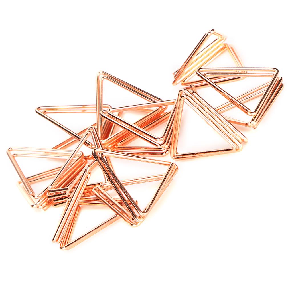 20PCS Mini Paperclip Iron Wire Triangle Portable Business Card Holder File Notebook Clip