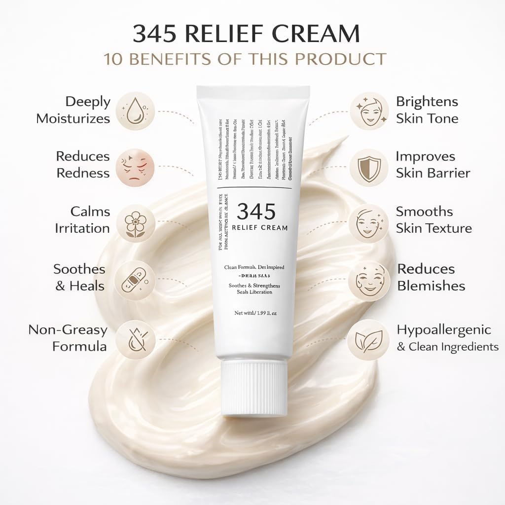 Crème Apaisante 345 | Hydratant Visage Quotidien pour une Récupération Apaisante et le Soin des Imperfections avec PDRN & Niacinamide | Soins de la Peau Coréens Véganes pour Tous les Types de Peau