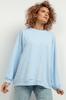 Wide Long Sleeve Sweatshirt T417 Light Blue Light Blue M/L