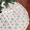 Christmas Tree Skirt Luxury Faux Fu-r Tree Skirt Christmas Decorations Holiday Thick Plush Tree Xmas Ornaments