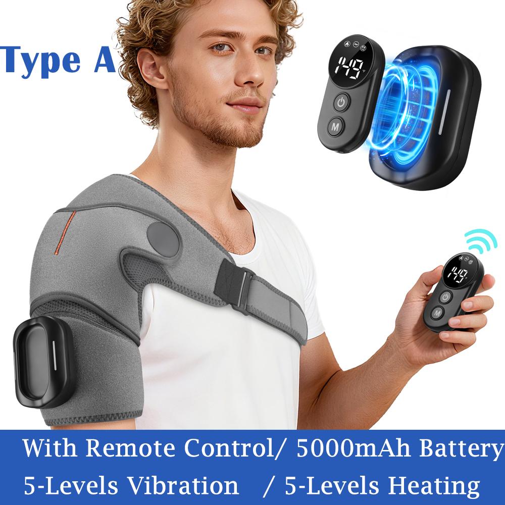 Vibration massager Smart Massage Machine Heating Shoulder Massage Belt Adjustable Led Hot Compress Heating Shoulder Shawl