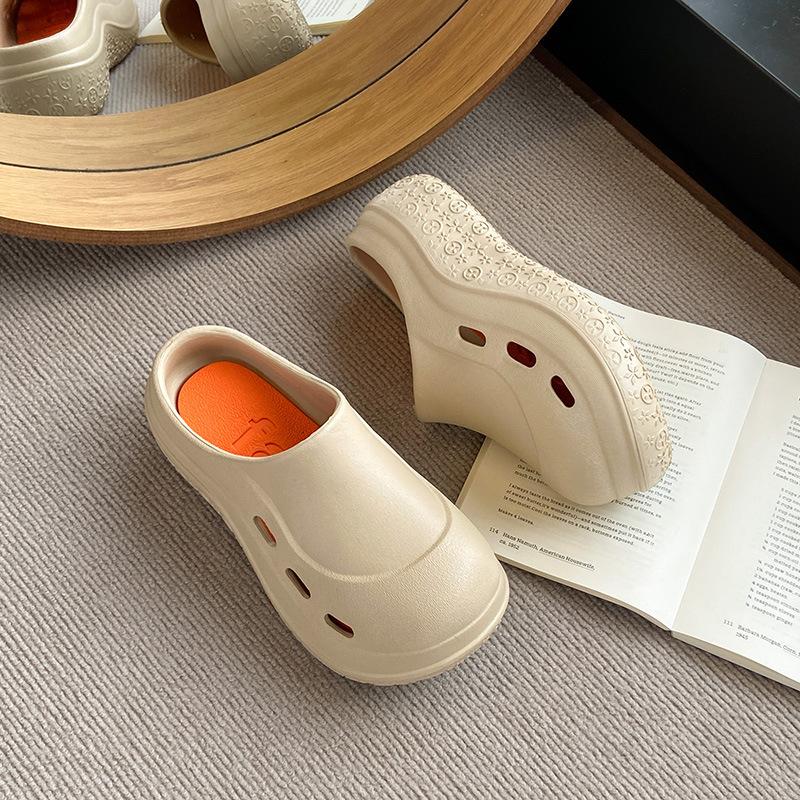 CH new summer idle surgery shoes couple one-word drag solid color slippers nurse hole shoes