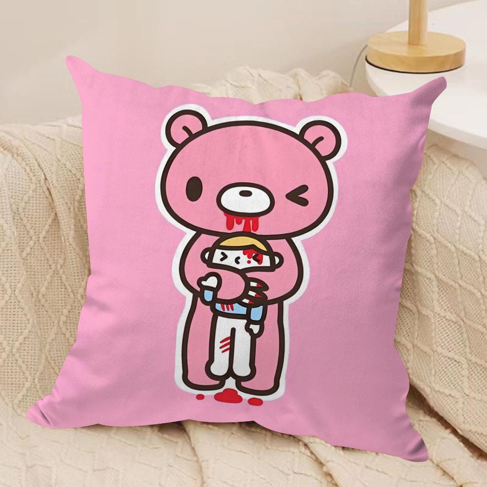 

Cartoon GGloomyS Bear Cushion Cover Soft Plush Fabric DoubleSided Printed Sofa Cushion Cover for All Seasons Home Decor Gift 30x30cm