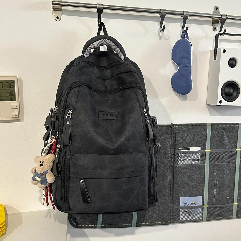 Schoolbag Backpack Men's Large Capacity Waterproof Backpack Female Junior High School College Student School Bag Sports Travel Computer Backpack
