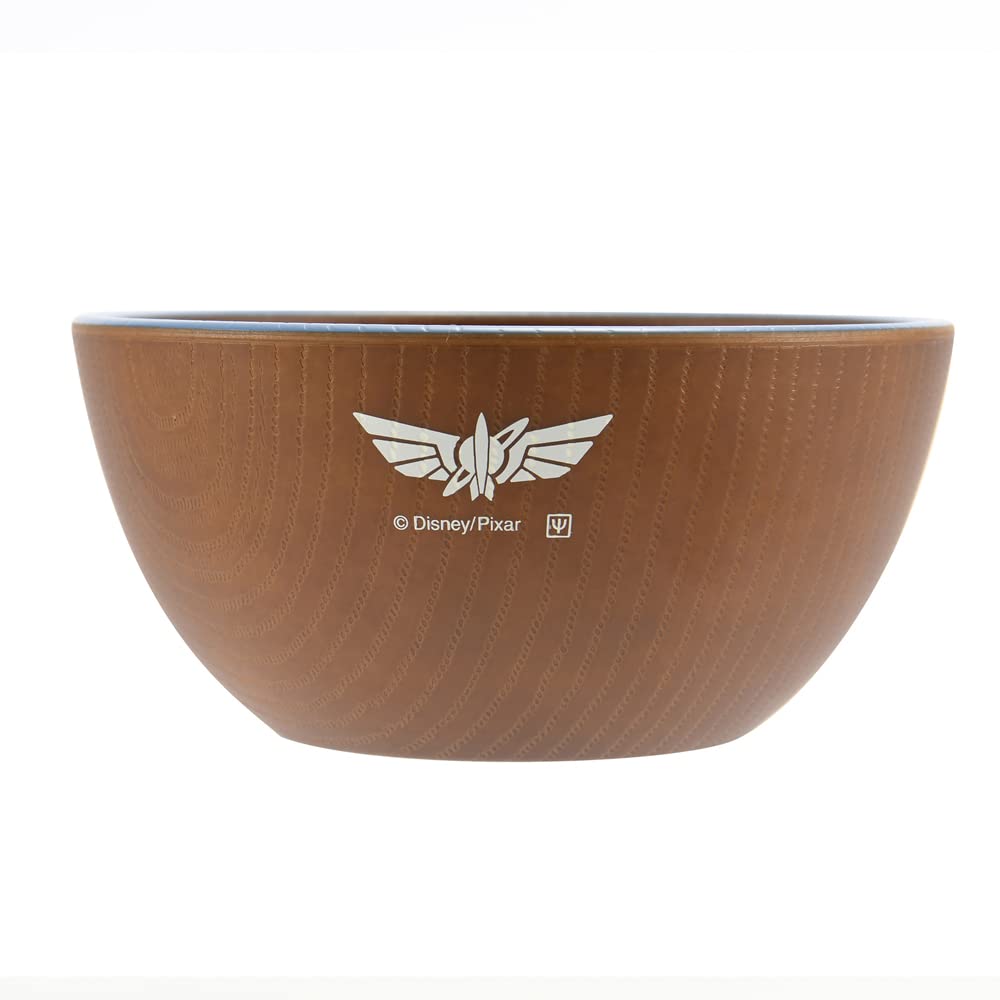 Yaxell Disney Rice Bowl Cereal Bowl 480ml Wood Grain Made In Japan For Children Microwave and Dishwasher Safe Antibacterial Diameter 12cm Buzz