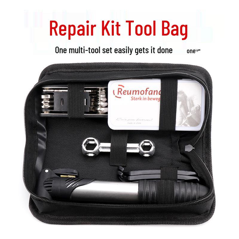 Mountain Bike Repair Multitool with Pump & Tire Repair Kit