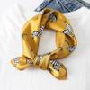 50X50CM Women Square Scarf Horse Printing Hair Neck Scarfs For Ladies Kerchief Twill Imitation Silk Foulard Scarves&Wraps