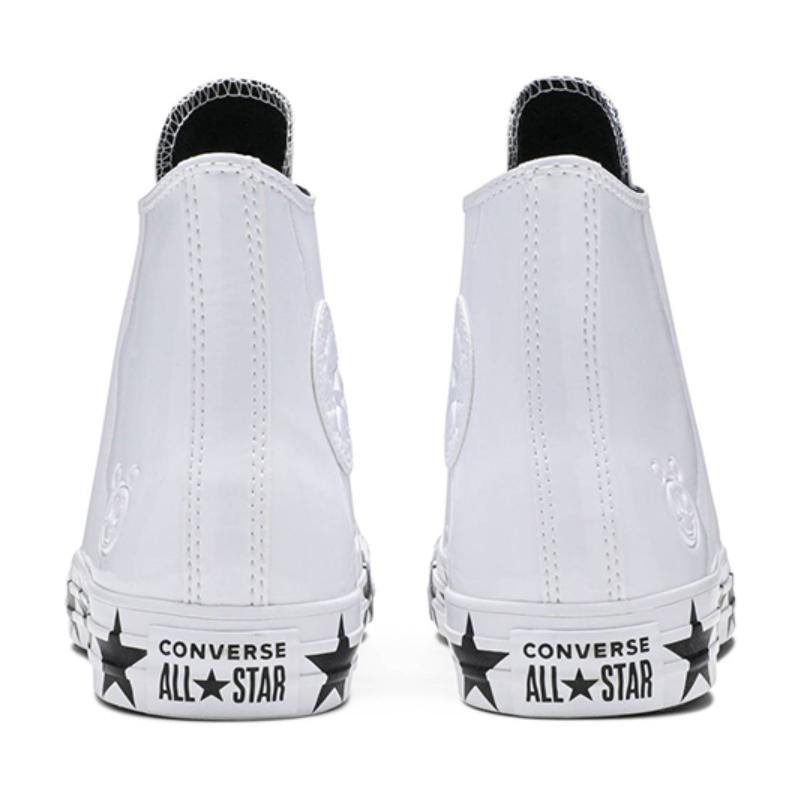Miley Cyrus X Converse Chuck Taylor All Star Hi Simple & Versatile Comfortable High Top Espadrilles Women's Pearl White Black