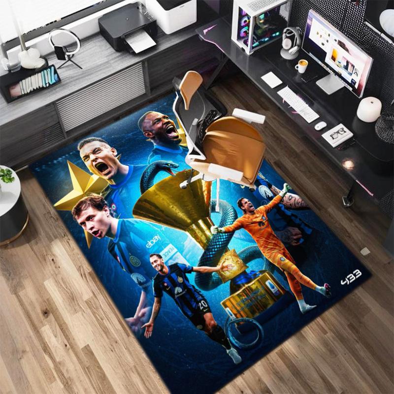 Famous F.C. Internazionale Milano football player Lautaro Martínez carpet is suitable for living room and bedroom office decorative carpet L5