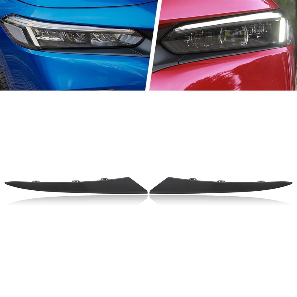 

Front Headlight Eyelid Molding Trim Strip Left & Right For Honda Civic 2022 2023