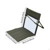 Floor Chair with Back Support Camp Bleacher Cushion Seat Pad Storage Bag Foldable Beach