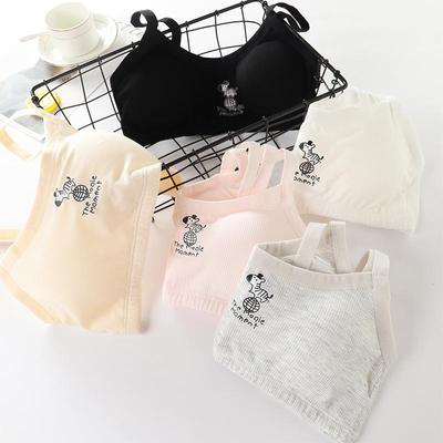 Kids Cartoon Printed Teenagers Girls Sling Bras Cute Kids Breathable Underwear