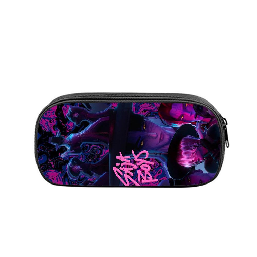 Huntrix Kpop student print pencil bag Kpop witch hunting girl group student storage stationery bag pencil bag KTY