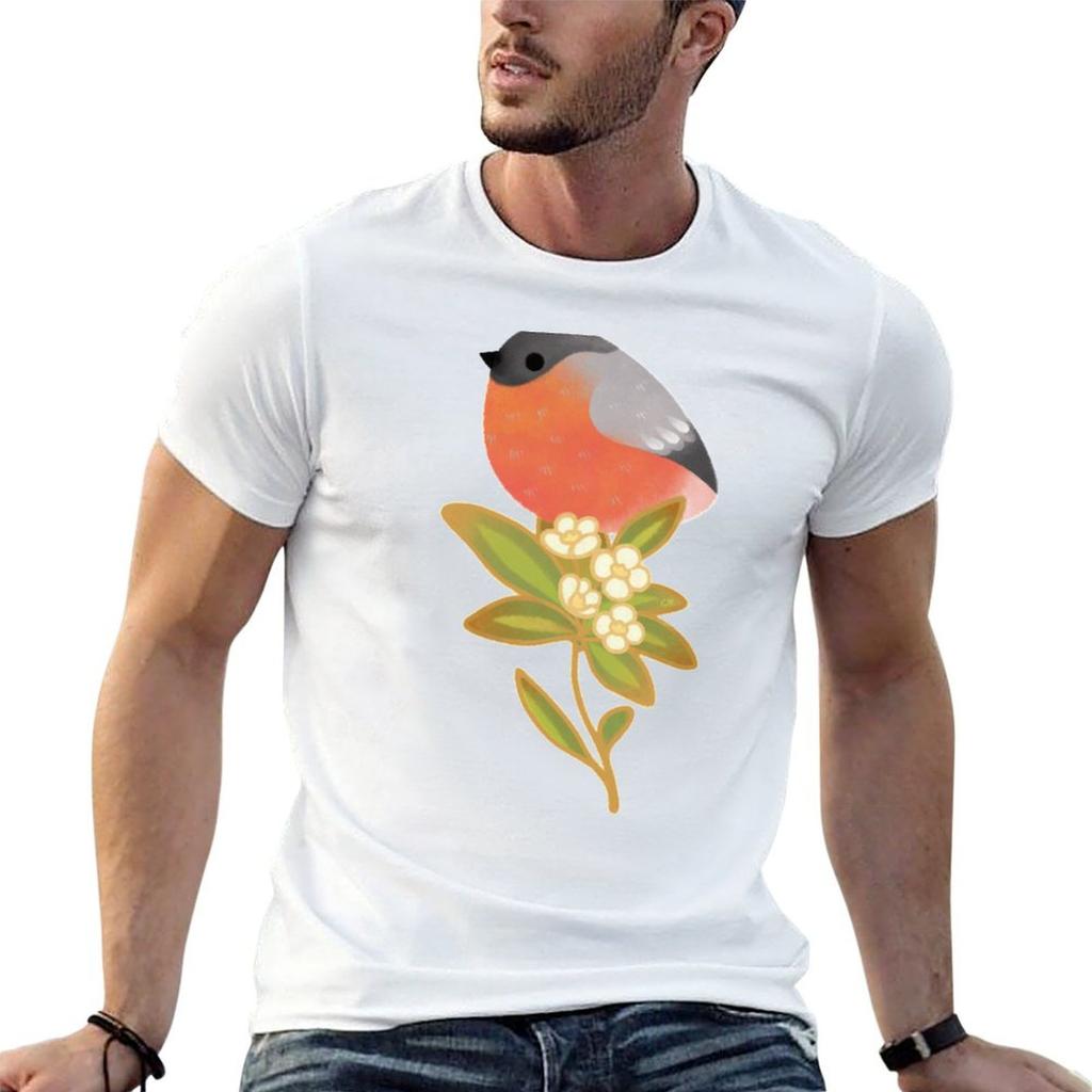 Eurasian Bullfinch TShirt Fitness Training Breathable Tee