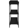 Console Table with Shelf Black Oak Effect 100 X 30 X 80 Cm