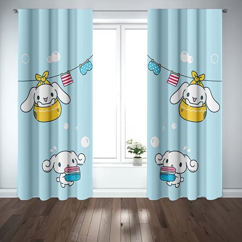 Adorable Anime Dog Blackout Curtains for Bedroom, Kitchen, and Bathroom