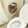 Adesivi Creativi Rivoluzionari Dinosauro Feroce Decorazione Bagno e WC