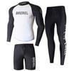 Heren UV Bescherming Rash Guard Set Lange Mouwen Broek Sneldrogend Snorkelen Surfen Zwemkleding Watersporten