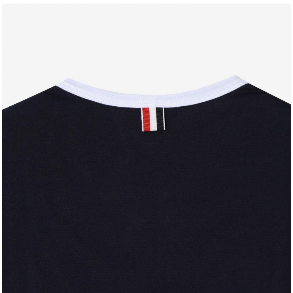 Tom Brown Mjs083a 00042 415 Stripe Contrast Mens Short Sleeve Tee