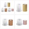 Candle Holder Resin Molds Striped Cylindrical Candlestick Silicone Mold Unique Candle Stand Epoxy Casting Mould DIY