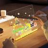 Kid Drawing Toy Led Note Board Diy Acrylic Board With Colour Pens Led Drawing Board Luminous Blackboard Wordpad With Night Light